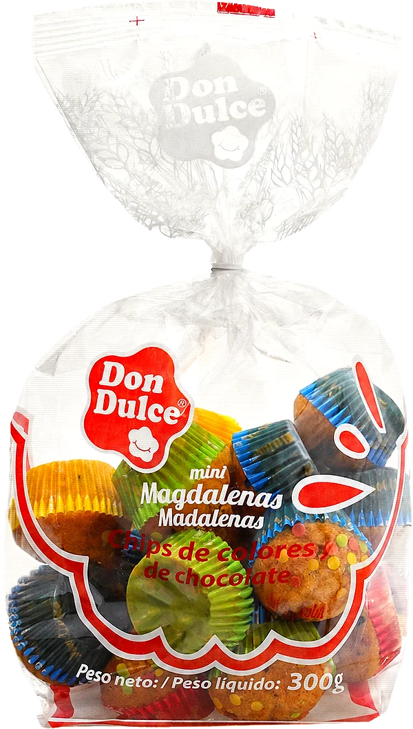 Bolsa de 300&nbsp;g de mini magdalenas Chips de Colores