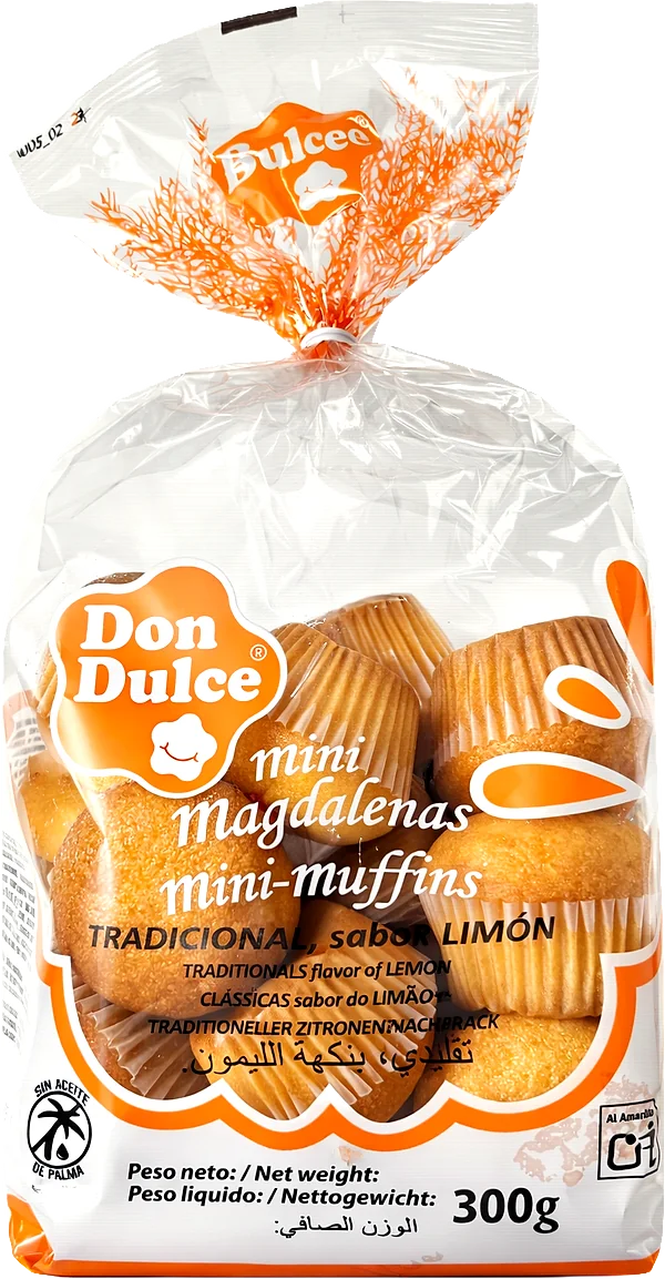 Bolsa de 300&nbsp;g de mini magdalenas Tradicional Limón