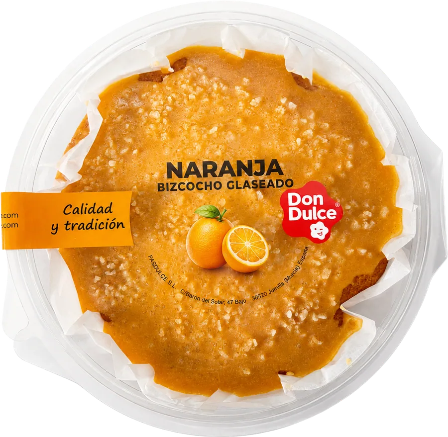 Bizcochos Glaseados Naranja, envase