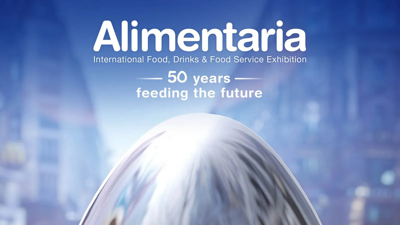 Cartel de Alimentaria 2026: «50 years feeding the future»