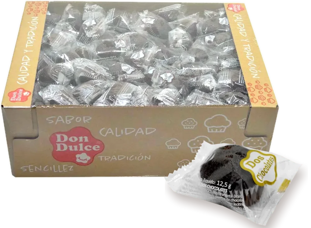 Mini-Muffins Zweierlei Schokolade, Karton mit 2,2 kg, einzeln verpackt